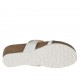 Mule ouvert entredoigt blanc avec strass multicouleurs talon compensé 4 - Pointures disponibles:  42