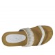 Sabot aperto infradito bianco con strass multicolor zeppa 4 - Misure disponibili: 42