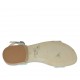 Sandalo da donna con cinturino in camoscio e glitterato verde acqua tacco 2 - Misure disponibili: 32, 42