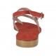 Sandalo infradito glitterato rosso con strass da donna tacco 2 - Misure disponibili: 33, 42