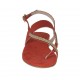 Sandalo infradito glitterato rosso con strass da donna tacco 2 - Misure disponibili: 33, 42