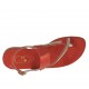 Sandalo infradito glitterato rosso con strass da donna tacco 2 - Misure disponibili: 33, 42