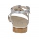 Woman's silver printed sandal with strap and multicolored rhinestones heel 2 - Available sizes:  32