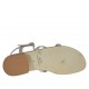 Woman's silver printed sandal with strap and multicolored rhinestones heel 2 - Available sizes:  32
