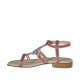 Sandalo da donna stampato rosso con cinturino e strass colorati tacco 2 - Misure disponibili: 32, 42