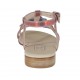 Sandalo da donna stampato rosso con cinturino e strass colorati tacco 2 - Misure disponibili: 32, 42