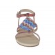 Sandalo da donna stampato rosso con cinturino e strass colorati tacco 2 - Misure disponibili: 32, 42