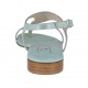 Sandale entredoigt bleu vert scintillant y lamé argent pour femmes talon 2 - Pointures disponibles:  32