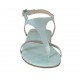 Sandale entredoigt bleu vert scintillant y lamé argent pour femmes talon 2 - Pointures disponibles:  32