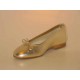 Bailarina para mujer con moño en piel color platino tacon 1 - Tallas disponibles:  32