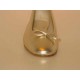Ballerina in pelle colore platino -  