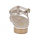 Woman's platinum printed sandal with strap and multicolored rhinestones heel 2 - Available sizes:  32