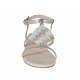 Woman's platinum printed sandal with strap and multicolored rhinestones heel 2 - Available sizes:  32