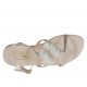 Woman's platinum printed sandal with strap and multicolored rhinestones heel 2 - Available sizes:  32