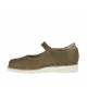 Chaussure pour femmes avec courroie en cuir taupe et gris talon compensé 3 - Pointures disponibles:  45