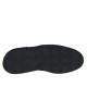 Woman's laced shoe in black nubuck leather and pierced fabric wedge heel 3 - Available sizes:  33, 43