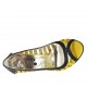 Zapato abierto para mujer en charol negro y piel amarillo tacon 10 - Tallas disponibles:  31, 32