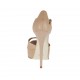 Escarpin ouvert avec courroie pour femmes en cuir rose poudre avec plateforme et talon 13 - Pointures disponibles:  42