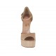 Scarpa aperta da donna con cinturino in pelle rosa cipria con plateau e tacco 13 - Misure disponibili: 42, 46
