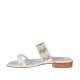 Mule ouvert entredoigt blanc avec strass multicouleurs talon 2 - Pointures disponibles:  42, 43