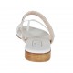 Mule ouvert entredoigt blanc avec strass multicouleurs talon 2 - Pointures disponibles:  42, 43