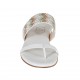 Mule ouvert entredoigt blanc avec strass multicouleurs talon 2 - Pointures disponibles:  42, 43