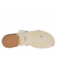 Mule ouvert entredoigt blanc avec strass multicouleurs talon 2 - Pointures disponibles:  42, 43