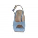 Woman's glittered light blue platform sandal heel 9 - Available sizes:  31, 32, 34