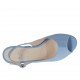 Woman's glittered light blue platform sandal heel 9 - Available sizes:  31, 32, 34