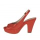 Woman's glittered red platform sandal heel 9 - Available sizes:  32, 34