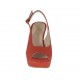 Woman's glittered red platform sandal heel 9 - Available sizes:  32, 34