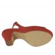 Woman's glittered red platform sandal heel 9 - Available sizes:  32, 34