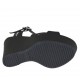 Sandalo da donna stampato nero con cinturino, plateau e zeppa 11 - Misure disponibili: 42