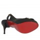 Chanel da donna con plateau, catena e frange in pelle nera tacco 12 - Misure disponibili: 31, 42