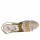 Chanel da donna con plateau, catena e frange in pelle rosa cipria tacco 12 - Misure disponibili: 31