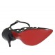Scarpa aperta da donna con cinturino alla caviglia in pelle nera e laminata canna di fucile tacco 11 - Misure disponibili: 34, 42, 45