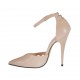 Scarpa aperta da donna con cinturino alla caviglia in pelle rosa e laminata platino tacco 11 - Misure disponibili: 42