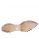 Scarpa aperta da donna con cinturino alla caviglia in pelle rosa e laminata platino tacco 11 - Misure disponibili: 42