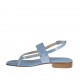 Sandalias de dedo azul claro brillante para mujer con estras tacon 2 - Tallas disponibles:  42