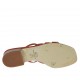 Sabot aperto da donna in camoscio stampato glitterato rosso e vernice argento tacco 2 - Misure disponibili: 32, 42, 43