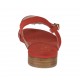 Woman's strap sandal in glittered and red suede heel 2 - Available sizes:  32