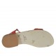 Woman's strap sandal in glittered and red suede heel 2 - Available sizes:  32