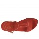 Sandalo da donna con cinturino in camoscio e glitterato rosso tacco 2 - Misure disponibili: 32