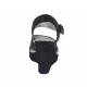 Sandalo da donna in pelle e pizzo nero con cinturino e plateau con zeppa 9 - Misure disponibili: 42