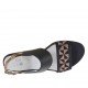 Sandalo da donna in pelle nera e laminata rame con ricamo zeppa 3 - Misure disponibili: 43