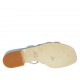 Sabo abierto para mujer en gamuza imprimida azul claro brillante y charol plateado tacon 2 - Tallas disponibles:  32, 42