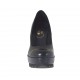 Decolté da donna con zeppa e plateau rivestiti in pelle nera zeppa 9 - Misure disponibili: 42