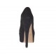 Decolté da donna con plateau in camoscio nero con tacco 13 - Misure disponibili: 31