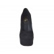 Decolté da donna con plateau in camoscio nero con tacco 13 - Misure disponibili: 31