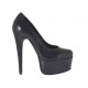 Decolté da donna con plateau in pelle nera tacco 13 - Misure disponibili: 31